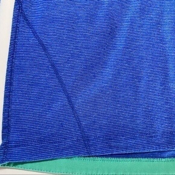 Champion womens size Large blue stripes long sleeved top with thumb hole 150B3 - Picture 3 of 11